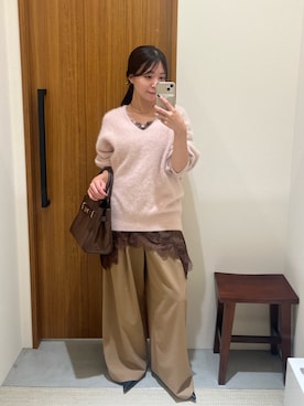 Fukuda Hinakoさん（レディース・159cm）の冬コーディネート