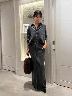 「GALENA（LOUNGEDRESS）（ガレナ）のアイテム」を使った、Fukuda Hinakoさん（レディース・159cm）の秋コーディネート