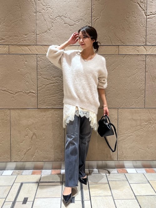 今期物Loungedress シルバー　ポインテッドフラットパンプス 今期物Loungedress シルバー ポインテッドフラットパンプス