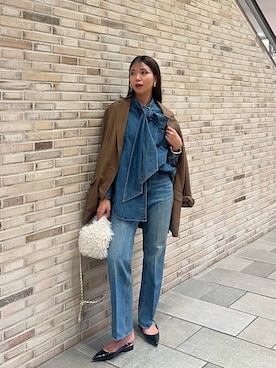 Fukuda Hinakoさん(レディース・159cm)の冬コーディネート