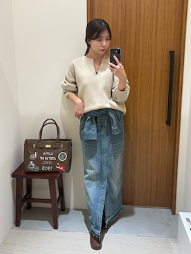 Fukuda Hinakoさん（レディース・159cm）の冬コーディネート