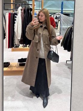 「アイテム（チョーカー）」を使った、miiiyugramさん（レディース・165cm）の冬コーディネート