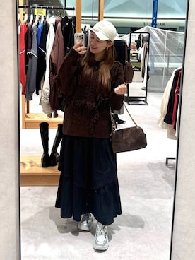 「アイテム（チョーカー）」を使った、miiiyugramさん（レディース・165cm）の秋コーディネート