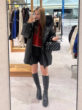 「アイテム（チョーカー）」を使った、miiiyugramさん（レディース・165cm・20代）の秋コーディネート