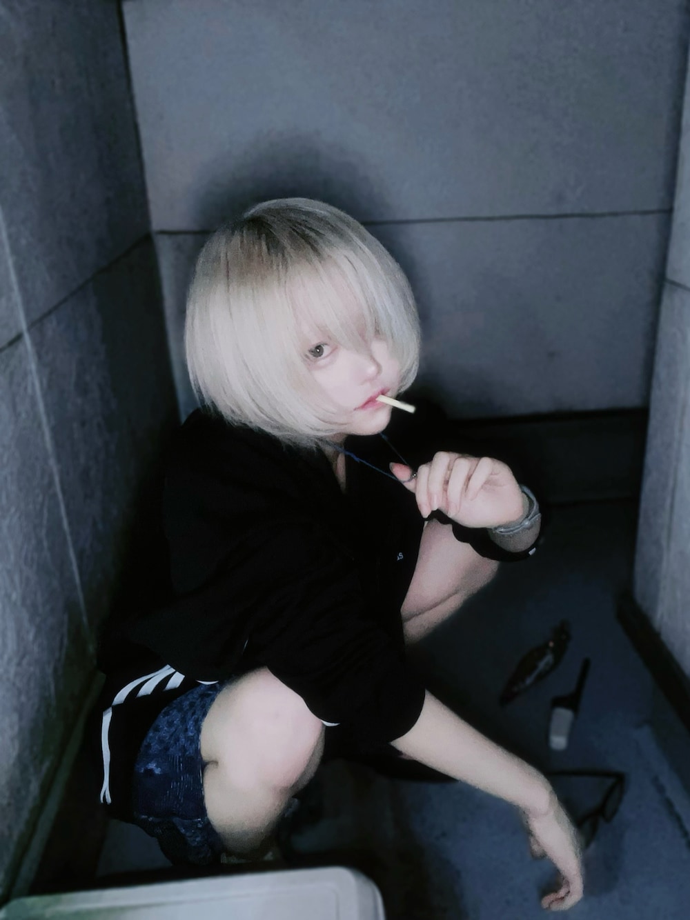 「神社のアイテム（ネックレス、ブルー系）」を使った、x20211112さん（メンズ・154cm）の夏コーディネートの1枚目の写真