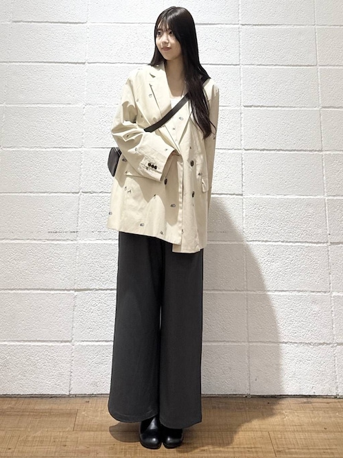 ローリーズファーム C/N シシュウダブルジャケット LOWRYS FARM｜C/Nシシュウダブルジャケット | Rakuten Fashion(楽天