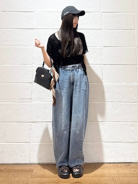 ◆ やまちゃん セール】イージーバレルデニムパンツ 289799（デニムパンツ）｜LOWRYS