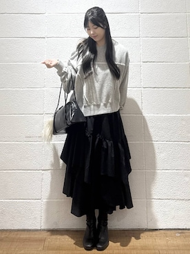 「アイテム（キーホルダー、ホワイト系）」を使った、saaaki0217さん（レディース・160cm）の秋コーディネート