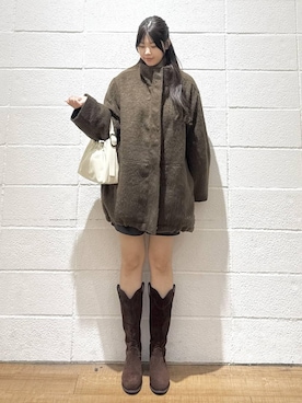 「おでかけ」｜「アイテム（スウェット）」を使った、saaaki0217さん（レディース・160cm）の秋コーディネート