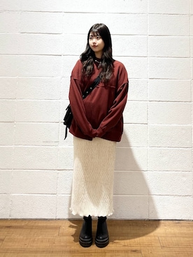 「人気アイテムをチェック！」｜「アイテム（スウェット）」を使った、saaaki0217さん（レディース・160cm）の秋コーディネート