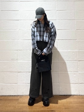 「新作」｜「アイテム（スウェットパンツ）」を使った、saaaki0217さん（レディース・160cm）の冬コーディネート