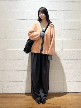 「人気アイテムをチェック！」｜「アイテム（カーディガン/ボレロ）」を使った、saaaki0217さん（レディース・160cm）の冬コーディネート