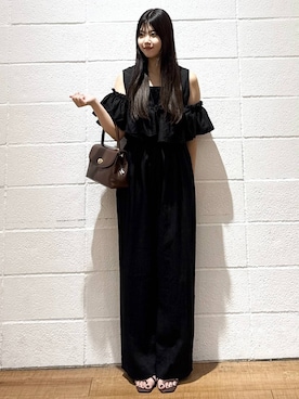 「おでかけ」｜「アイテム（サロペット/オーバーオール）」を使った、saaaki0217さん（レディース・160cm）の夏コーディネート