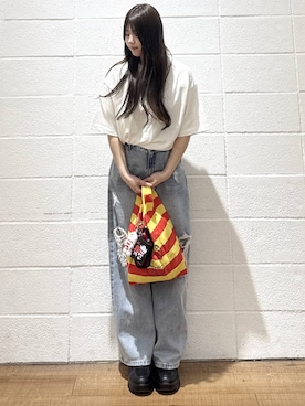 「アイテム（ポーチ）」を使った、saaaki0217さん（レディース・160cm）の春コーディネート