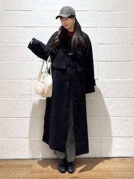 「おでかけ」｜「アイテム（ステンカラーコート）」を使った、saaaki0217さん（レディース・160cm）の秋コーディネート