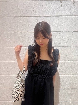 「LOWRYS FARM（ローリーズファーム）のＬＦＢＡＳＩＣＴＯＴＥ　323726（ショルダーバッグ、その他）」を使った、saaaki0217さん（レディース）の夏コーディネート