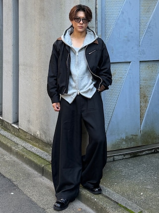 「CRIMIE(クライミー)のMIKE BIKER SHADE SUNGLASSES(サングラス)」を使った、岡本幸大さん(メンズ・172cm)の秋コーディネート