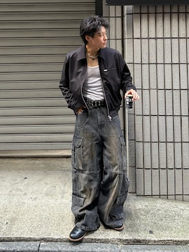 「アイテム（ブーツ）」を使った、岡本幸大さん（メンズ・172cm）の秋コーディネート