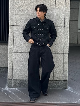 「アイテム（リング）」を使った、岡本幸大さん（メンズ・172cm）の冬コーディネート