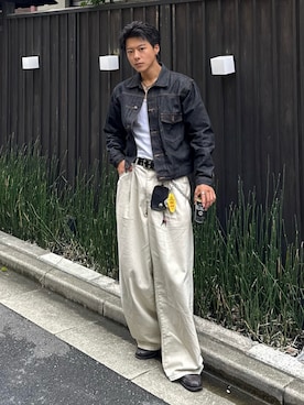 「アイテム（財布/小物）」を使った、岡本幸大さん（メンズ・172cm）の秋コーディネート