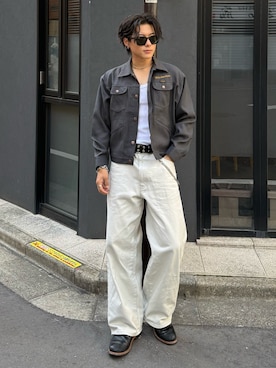 「アイテム（ブルゾン）」を使った、岡本幸大さん（メンズ・172cm）の春コーディネート