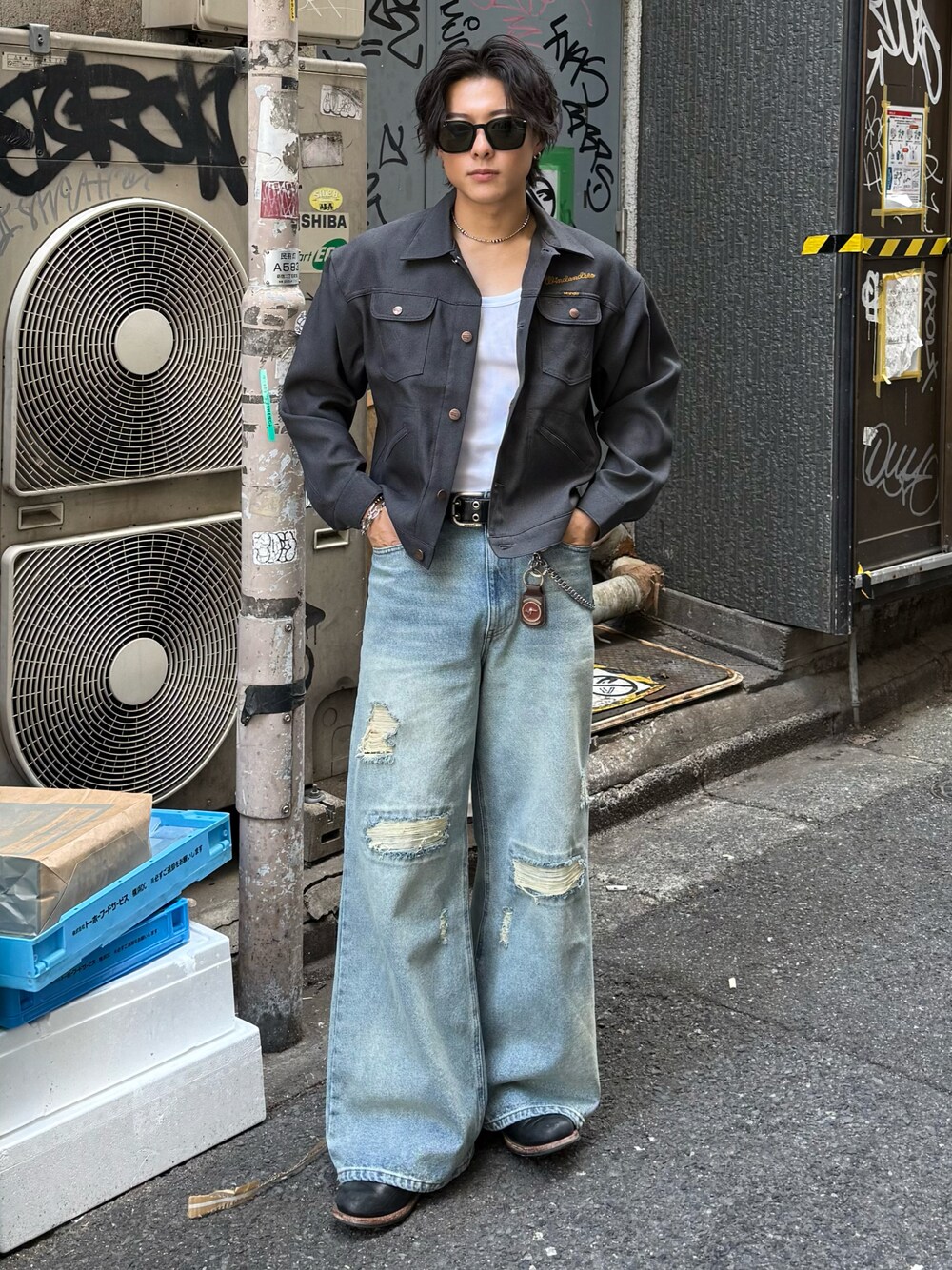 Wrangler x WDS 124MJ Wrancher Jacketを使ったメンズ人気ファッション