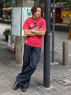 「アイテム（リング）」を使った、岡本幸大さん（メンズ・172cm）の夏コーディネート