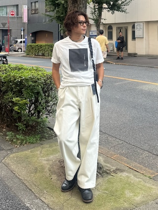 「CRIMIE(クライミー)のMIKE BIKER SHADE SUNGLASSES(サングラス)」を使った、岡本幸大さん(メンズ・172cm)の夏コーディネート