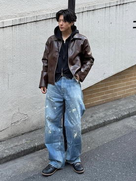 「アイテム（財布/小物）」を使った、岡本幸大さん（メンズ・172cm）の冬コーディネート