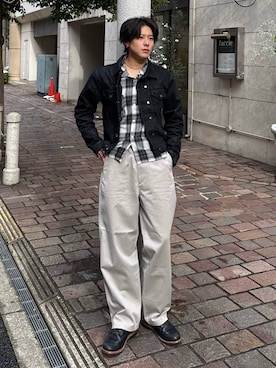 「ANDER HUNK（アンダーハンク）のアイテム」を使った、岡本幸大さん（メンズ・172cm）の冬コーディネート