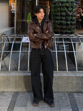 岡本幸大さん（メンズ・172cm）の冬コーディネート