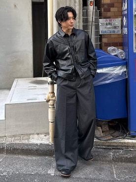 「amp japan（アンプジャパン）のアイテム」を使った、岡本幸大さん（メンズ・172cm）の春コーディネート