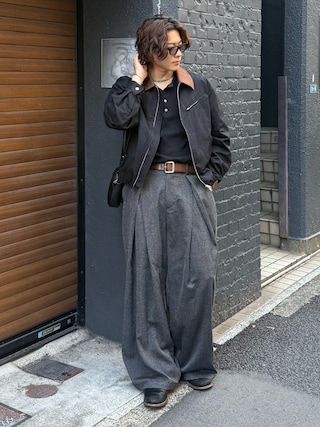 「CRIMIE(クライミー)のMIKE BIKER SHADE SUNGLASSES(サングラス)」を使った、岡本幸大さん(メンズ・172cm)の秋コーディネート
