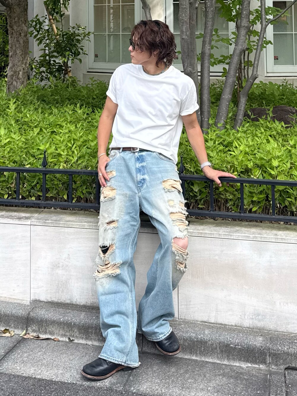 F-LAGSTUF-F（フラグスタフ）の「23AW-FS-17 DENIM BORO BAGGIE PANTS