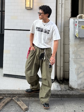 「アイテム（トップス）」を使った、岡本幸大さん（メンズ・172cm）の夏コーディネート