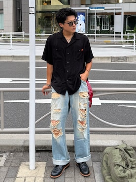 「アイテム（財布/小物）」を使った、岡本幸大さん（メンズ・172cm・20代）の夏コーディネート