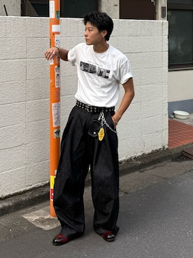 「アイテム（ネックレス）」を使った、岡本幸大さん（メンズ・172cm）の夏コーディネート