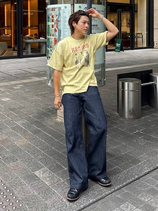 「CRIMIE(クライミー)のMIKE BIKER SHADE SUNGLASSES(サングラス)」を使った、岡本幸大さん(メンズ・172cm)の夏コーディネート