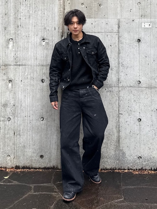14oz Wax Coated Curve Denim / 14オンスワックスコーティングワイド