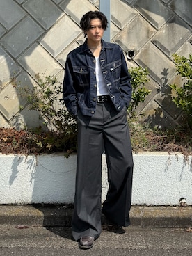 「Lee（リー）のアイテム」を使った、岡本幸大さん（メンズ・172cm）の春コーディネート