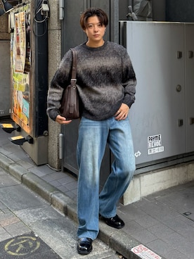 「SINSS（シンス）のアイテム」を使った、岡本幸大さん（メンズ・172cm）の秋コーディネート