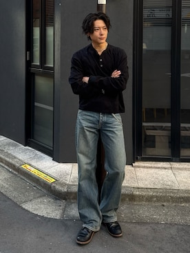 「ROTAR（ローター）のアイテム」を使った、岡本幸大さん（メンズ・172cm）の春コーディネート