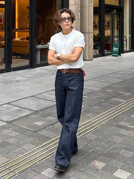 「アイテム（リング）」を使った、岡本幸大さん（メンズ・172cm）の夏コーディネート
