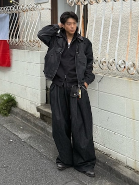 「アイテム（ブルゾン）」を使った、岡本幸大さん（メンズ・172cm）の秋コーディネート