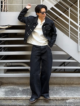 「Levi's（リーバイス）のアイテム」を使った、岡本幸大さん（メンズ・172cm）の春コーディネート