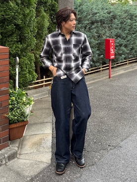「RED WING（レッドウィング）のアイテム（シューズ）」を使った、岡本幸大さん（メンズ・172cm）の春コーディネート