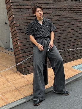 「アイテム（チャーム）」を使った、岡本幸大さん（メンズ・172cm）の夏コーディネート