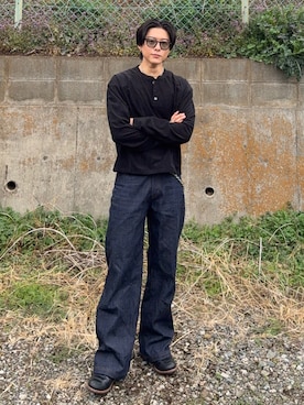 「アイテム（アクセサリー）」を使った、岡本幸大さん（メンズ・172cm）の春コーディネート