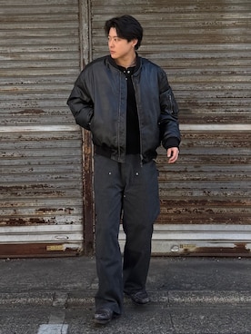 「Berwick1707（バーウィック）のアイテム」を使った、岡本幸大さん（メンズ・172cm）の冬コーディネート