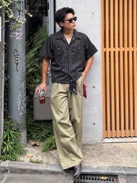「schott（ショット）のサングラス NOAH/ノア（サングラス）」を使った、岡本幸大さん（メンズ・172cm・20代）の夏コーディネート